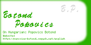 botond popovics business card